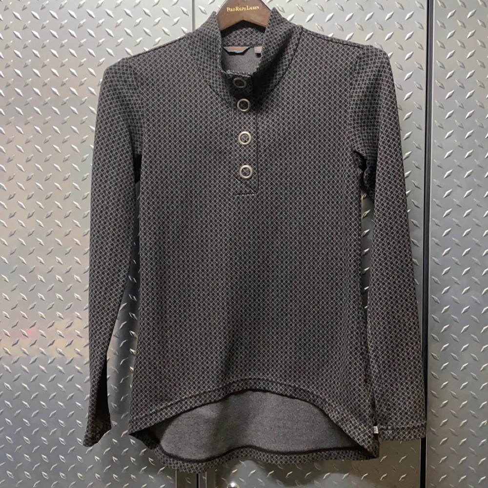 Merrell Wm's Sz S Top Tunic Shirt Select Performix Big Snap High Low Long Sleeve